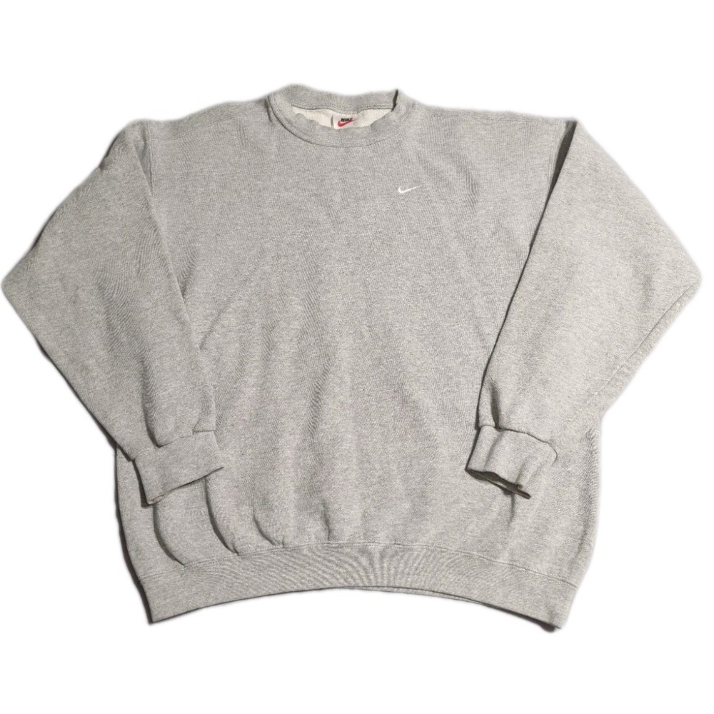 Vintage Nike Mini Swoosh Crewneck Sweatshirt Mens Large Gray‎ Made USA